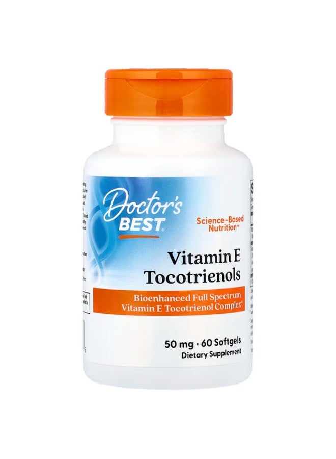 Doctor's Best, Vitamin E Tocotrienols, 60 Softgels